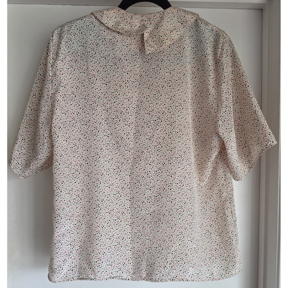 Franck Olivier Tops - Vintage Franck Olivier Paris Blouse Multicolor Polka Dot Peter Pan Collar